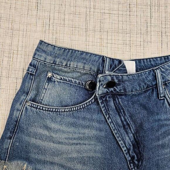 NGHTBRD V's True Blue Asymmetrical High Rise Shorts Size 26 - Picture 3 of 7